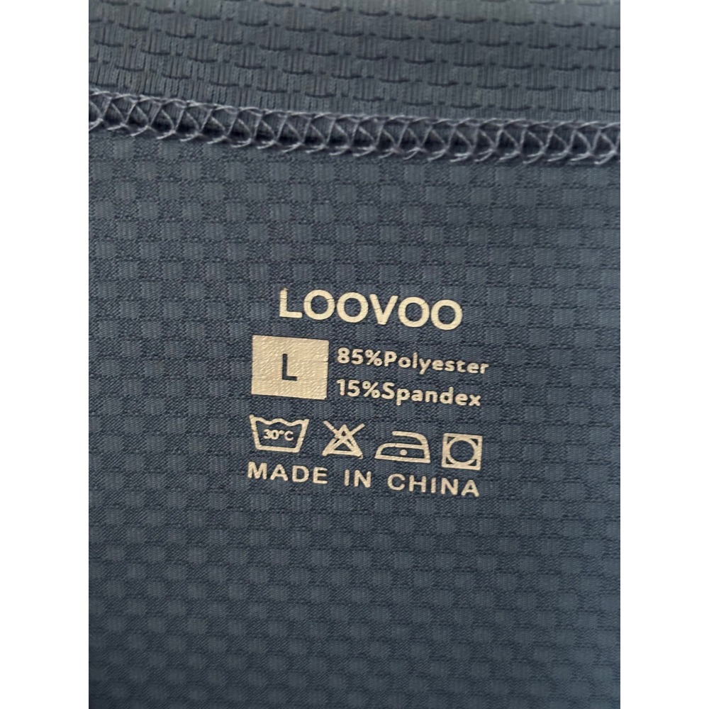 LOOVOO Womens Blue Long Sleeve Activewear Top Thumbholes Side‎ Pocket Size L - Picture 3 of 7